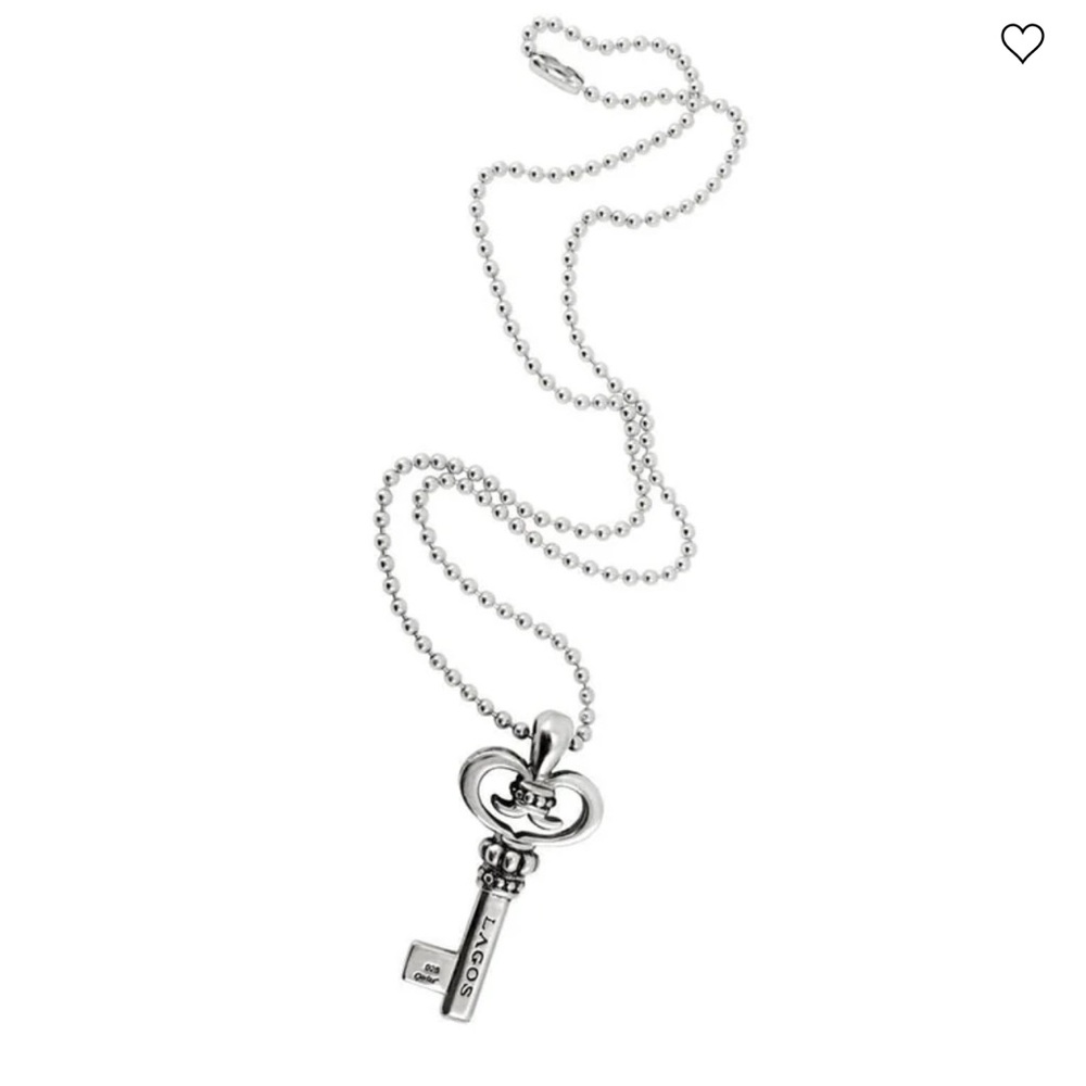 LAGOS Silver Key Charm Necklace